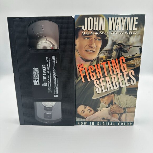 The Fighting Seabees VHS John Wayne Susan Hayward 1944 Color Edition - Picture 3 of 3